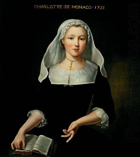 Portrait of Charlotte de Monaco, unknow artist
